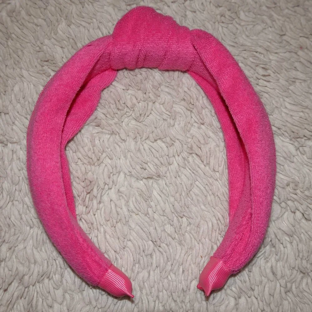 Trendy Hot Pink Terry Knotted Headband - Like New!